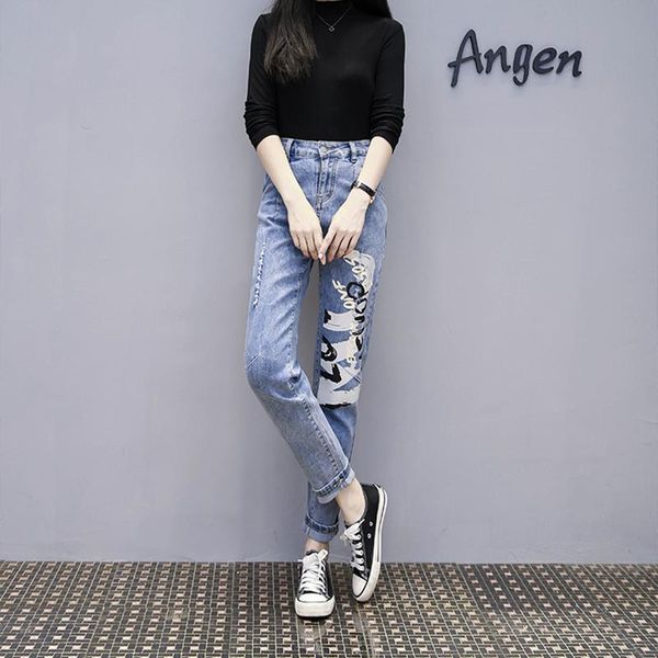 plus size pleated ripped skinny women's jeans high waist letters ankle length pants mujer snow blue straight casual cowboyautumn
plus size pleated ripped skinny women's jeans high waist letters ankle length pants mujer snow blue straight casual cowboyautumn
