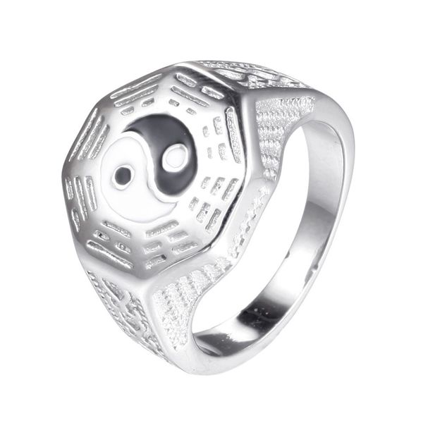 delicate ring jewelry taoist too bagua religious titanium steel men's hand ornaments, Silver
delicate ring jewelry taoist too bagua religious titanium steel men's hand ornaments, Silver