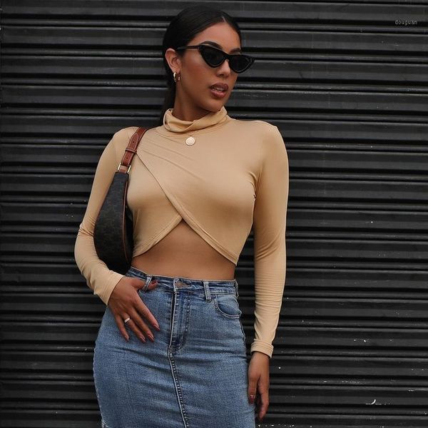 women's t-shirt 2021 spring girls turtleneck long sleeve women fashion irregular slim fit crop streetwear tee, White
women's t-shirt 2021 spring girls turtleneck long sleeve women fashion irregular slim fit crop streetwear tee, White