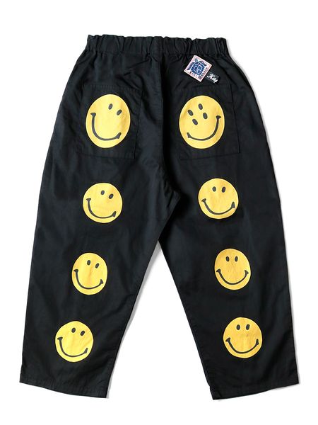 warm wine kapital pants 21ss hirata hehong smile face print loose casual capri, Black
warm wine kapital pants 21ss hirata hehong smile face print loose casual capri, Black