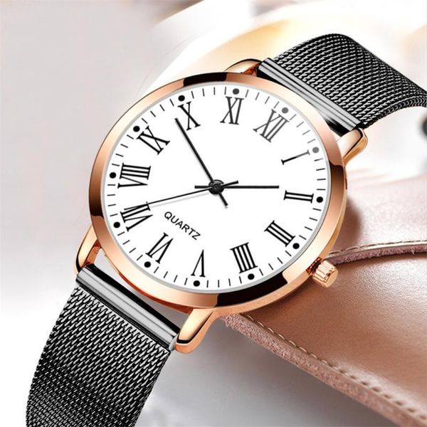 female mesh belt watch quartz analog round steel bracelet business ladies women watches fashion retro roman numeral dial wristwatches, Slivery;brown
female mesh belt watch quartz analog round steel bracelet business ladies women watches fashion retro roman numeral dial wristwatches, Slivery;brown