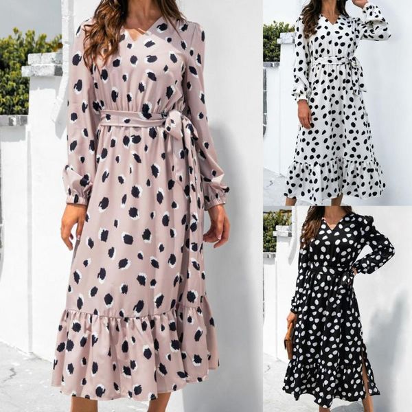 casual dresses dot print ruffle large hem midi dress elegant vneck puff long sleeve autumn sundress skin-friendly 2021women chiffon, Black;gray
casual dresses dot print ruffle large hem midi dress elegant vneck puff long sleeve autumn sundress skin-friendly 2021women chiffon, Black;gray