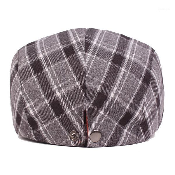 plaid beret artistic youth forward hat spring and summer peaked cap men women sun berets, Blue;gray
plaid beret artistic youth forward hat spring and summer peaked cap men women sun berets, Blue;gray
