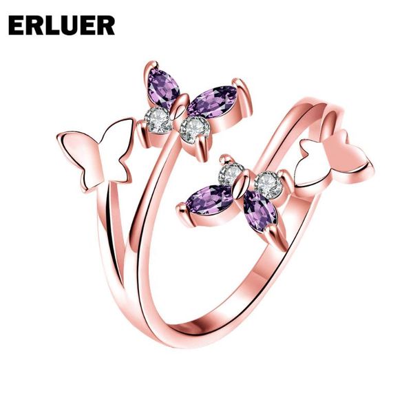 wedding rings erluer fashion resizable ring for women crystal cz zircon butterfly charm bridal party rose gold color silver anel, Slivery;golden
wedding rings erluer fashion resizable ring for women crystal cz zircon butterfly charm bridal party rose gold color silver anel, Slivery;golden