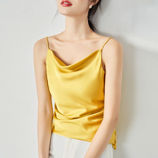 women's tanks & camis 2021 spring summer woman soft satin loose women vests solid color sleeveless elegant lady omek, White
women's tanks & camis 2021 spring summer woman soft satin loose women vests solid color sleeveless elegant lady omek, White