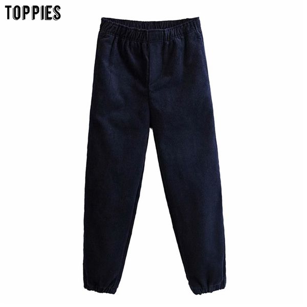 eis vintage corduroy pants elastic high harem autumn winter women trousers 210421, Black;white
eis vintage corduroy pants elastic high harem autumn winter women trousers 210421, Black;white