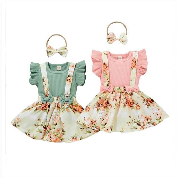 3pcs summer lovely baby girls clothes sets ruffles sleeve solid t shirts flowers suspender dress headband 0 4y, White
3pcs summer lovely baby girls clothes sets ruffles sleeve solid t shirts flowers suspender dress headband 0 4y, White