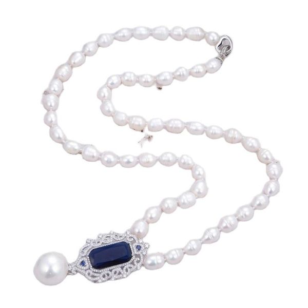 pendant necklaces jk 26" white rice pearl necklace sea shell cz blue crystal for women, Silver
pendant necklaces jk 26" white rice pearl necklace sea shell cz blue crystal for women, Silver