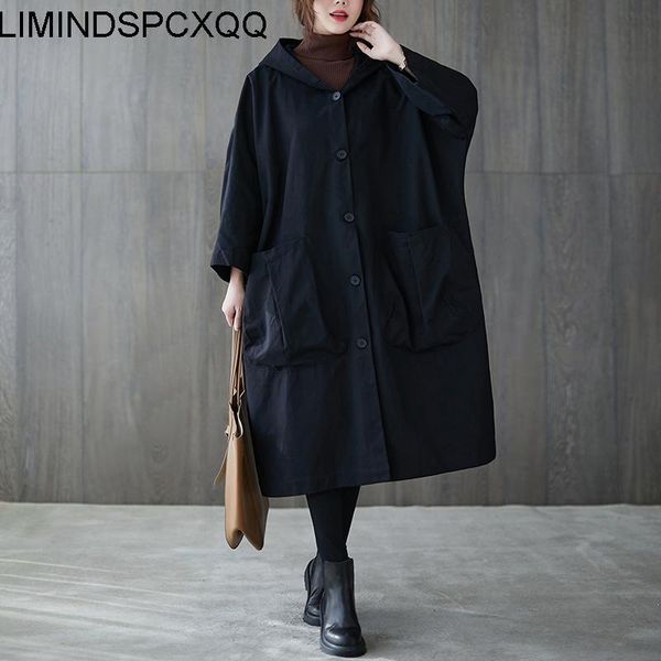 autumn spring plus size women long jacket outwear hooded black casual cotton pockets cardigan loose oversize female overcoat women's tr, Tan;black
autumn spring plus size women long jacket outwear hooded black casual cotton pockets cardigan loose oversize female overcoat women's tr, Tan;black