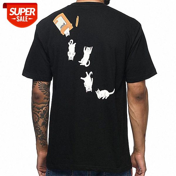 street brand t-shirt male middle finger cat personality funny canned printed cotton short-sleeved shirt #xj3g, White;black
street brand t-shirt male middle finger cat personality funny canned printed cotton short-sleeved shirt #xj3g, White;black