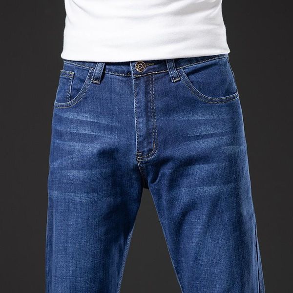 men's jeans 2021 autumn zipper black men straight fashion casual stretch baggy denim pants male brand clothing, Blue
men's jeans 2021 autumn zipper black men straight fashion casual stretch baggy denim pants male brand clothing, Blue