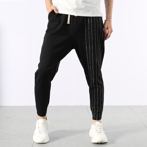 men clothing gd hair stylist fashion leisure stripe mosaic flying pants drop-crotch harem plus size costumes men's, Black
men clothing gd hair stylist fashion leisure stripe mosaic flying pants drop-crotch harem plus size costumes men's, Black