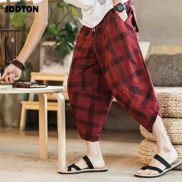 men's pants jddton men cotton linen harem ankle-length jogger trousers casual track loose plaid style bloomers fashion je144, Black
men's pants jddton men cotton linen harem ankle-length jogger trousers casual track loose plaid style bloomers fashion je144, Black