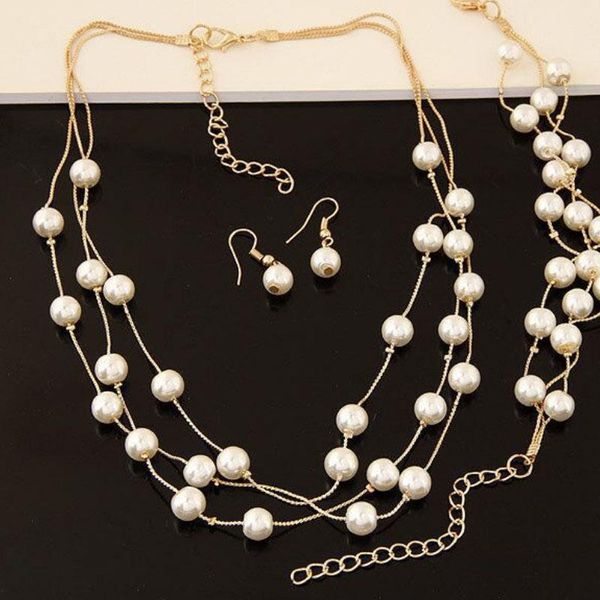 earrings & necklace beads women's neck chain pearl choker gold color chocker jewelry pendant 2021 collar girl bracelet, Silver
earrings & necklace beads women's neck chain pearl choker gold color chocker jewelry pendant 2021 collar girl bracelet, Silver