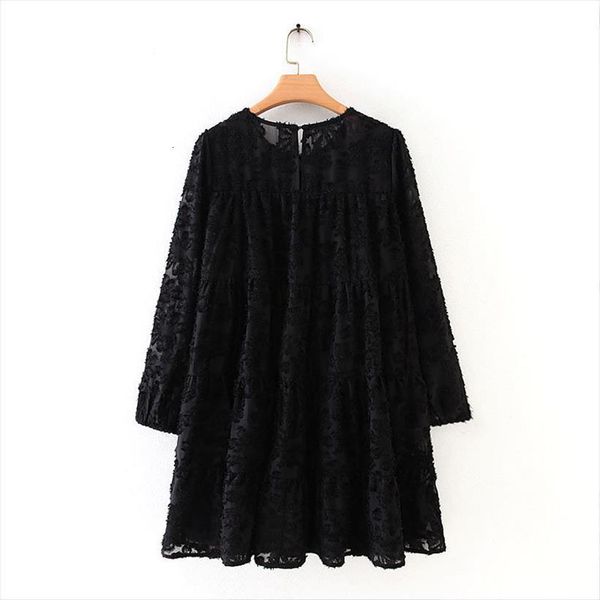high street texture pattern black womens dress casual loose mini autumn ladies lantern sleeve vestidos chic ruffle dresses ds2950, Black;gray
high street texture pattern black womens dress casual loose mini autumn ladies lantern sleeve vestidos chic ruffle dresses ds2950, Black;gray