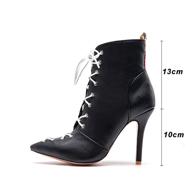 sandals red pu leather boots women's shoes 10cm high heel autumn fashion pointed toe lace-up wedding ankle d5bx, Black
sandals red pu leather boots women's shoes 10cm high heel autumn fashion pointed toe lace-up wedding ankle d5bx, Black