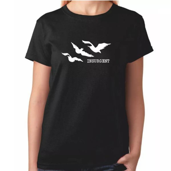 insurgent tshirt - ladies movie t-shirt divergent birds dvd gift present, White;black
insurgent tshirt - ladies movie t-shirt divergent birds dvd gift present, White;black