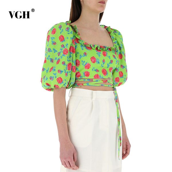 vgh green floral print t shirt for women square collar puff short sleeve backless lace up vintage t shirts female summer fashion 210421, White
vgh green floral print t shirt for women square collar puff short sleeve backless lace up vintage t shirts female summer fashion 210421, White