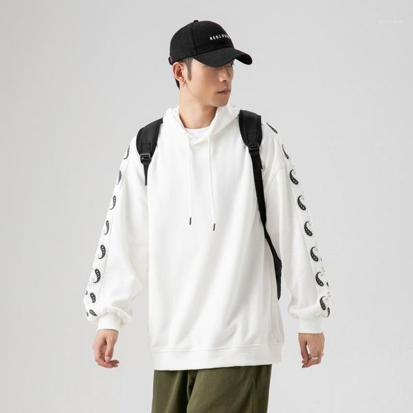 men's hoodies & sweatshirts luclesam 2021 men fashion paisley sleeve print hoodie mens korean casual hooded sweatshirt polerones de hom, Black
men's hoodies & sweatshirts luclesam 2021 men fashion paisley sleeve print hoodie mens korean casual hooded sweatshirt polerones de hom, Black