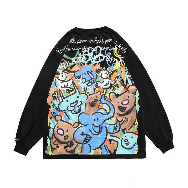 men's hoodies & sweatshirts funny animal printed long sleeve t shirts harajuku hiphop streetwear cotton oversized loose rock sports tsh, Black
men's hoodies & sweatshirts funny animal printed long sleeve t shirts harajuku hiphop streetwear cotton oversized loose rock sports tsh, Black