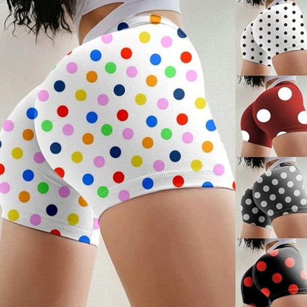 women's shorts summer 2021 fashion slim high waist polka dotted short pants breathable for females gym fitness, White;black
women's shorts summer 2021 fashion slim high waist polka dotted short pants breathable for females gym fitness, White;black
