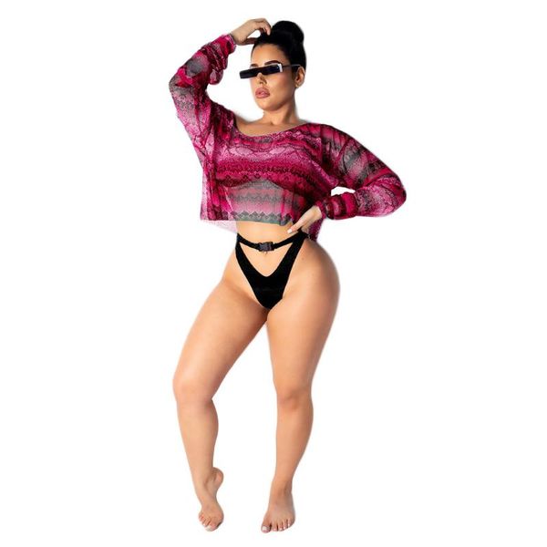 european and american women's clothing serpentine mesh floral print t-shirt nightclub beach swimwear, White;black
european and american women's clothing serpentine mesh floral print t-shirt nightclub beach swimwear, White;black