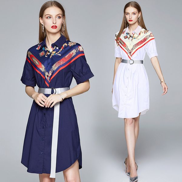 dresses summer shirts women button down short sleeve vintage print pattern sash belt es office ladies vestidos femme, Black;gray
dresses summer shirts women button down short sleeve vintage print pattern sash belt es office ladies vestidos femme, Black;gray
