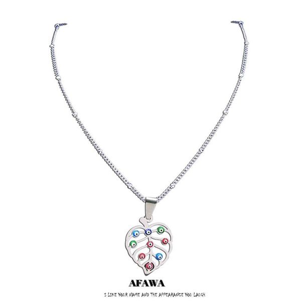 pendant necklaces stainless steel islam colorful turkey eyes leaf charm for women gold color muslim jewelry ojo turco n5217s04, Silver
pendant necklaces stainless steel islam colorful turkey eyes leaf charm for women gold color muslim jewelry ojo turco n5217s04, Silver