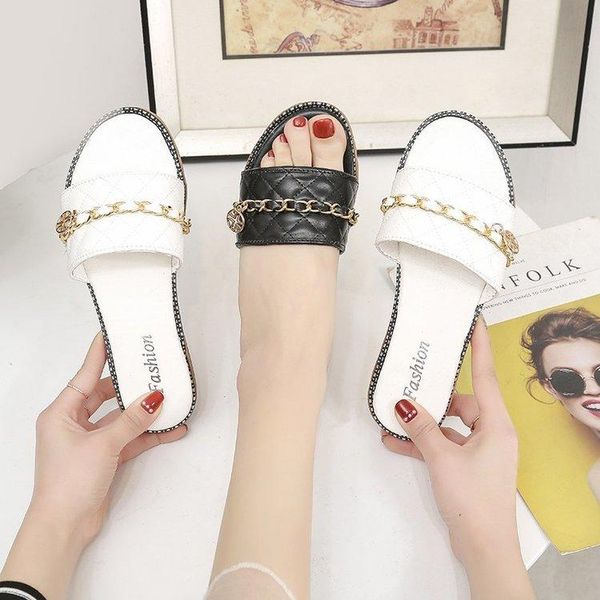 slippers women's indoor high-quality female letter button decoration flats beach shoes ladies sandals, Black
slippers women's indoor high-quality female letter button decoration flats beach shoes ladies sandals, Black