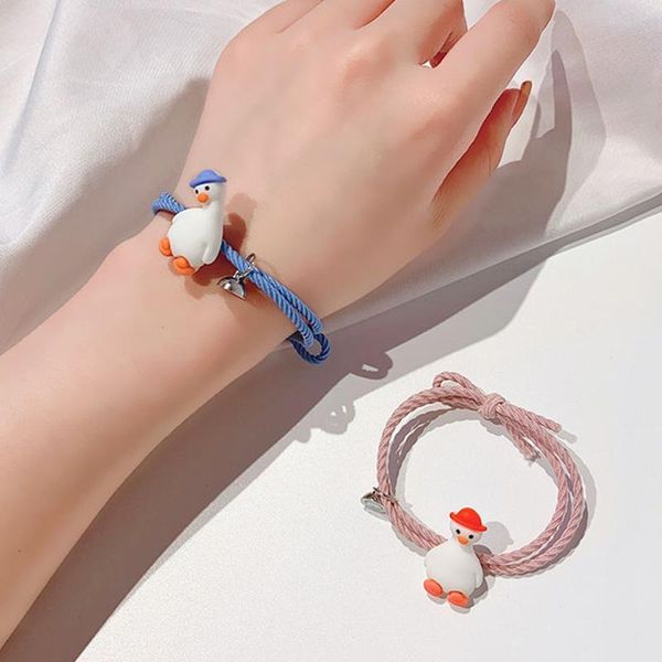 charm bracelets 2 pieces of magnetic hug bear love duck couple bracelet cute cartoon small rubber band girlfriend hair rope, Golden;silver
charm bracelets 2 pieces of magnetic hug bear love duck couple bracelet cute cartoon small rubber band girlfriend hair rope, Golden;silver
