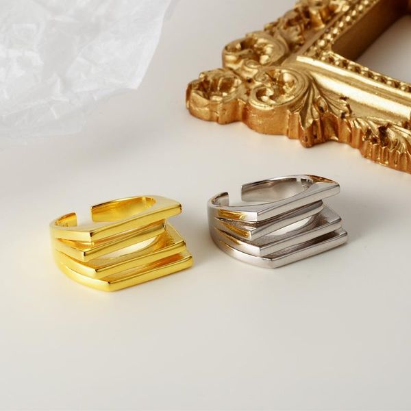 cluster rings european exaggerated 925 sterling silver hollow multi-layer geometric ring female cold wind open smooth, Golden;silver
cluster rings european exaggerated 925 sterling silver hollow multi-layer geometric ring female cold wind open smooth, Golden;silver