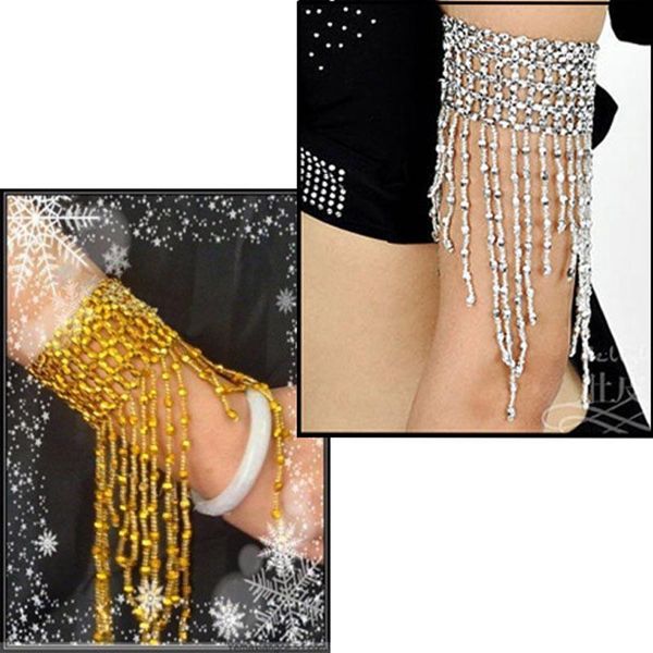 women belly dance bracelet wide chain beads jointed tassels pendant lady girl bracelets xin- charm, Golden;silver
women belly dance bracelet wide chain beads jointed tassels pendant lady girl bracelets xin- charm, Golden;silver