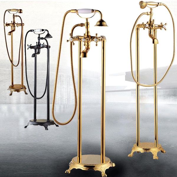 gold brass bathroom bathtub faucet golden shower set floor standing orb/chrome/rose gold/antique sets
gold brass bathroom bathtub faucet golden shower set floor standing orb/chrome/rose gold/antique sets