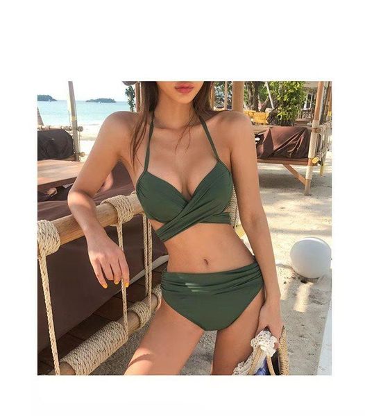 women's swimwear high waist bikini swimsuit female push-up ribbed strappy brazilian 2021 beachwear, White;black
women's swimwear high waist bikini swimsuit female push-up ribbed strappy brazilian 2021 beachwear, White;black