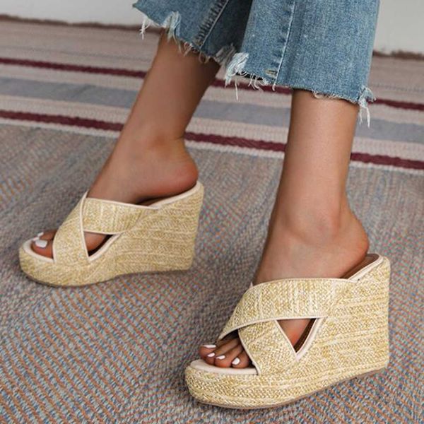 summer wedges slipper platform straw sandals high heels flip flops large size fashion ladies shoes qq576 210625, Black
summer wedges slipper platform straw sandals high heels flip flops large size fashion ladies shoes qq576 210625, Black