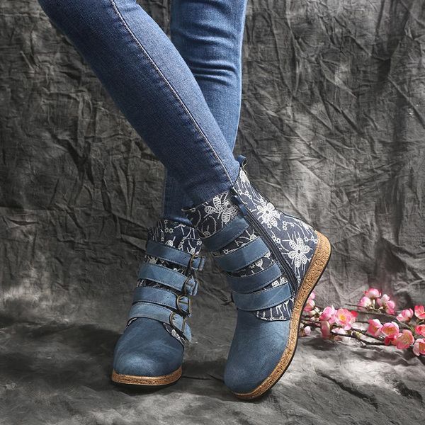 boots women's ethnic long tube handmade embroidery winter mid-calf riding lady retro rome style low heel leather shoes, Black
boots women's ethnic long tube handmade embroidery winter mid-calf riding lady retro rome style low heel leather shoes, Black