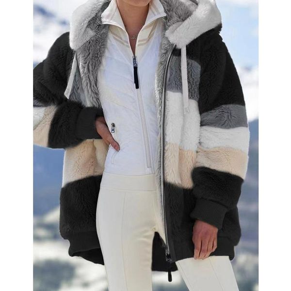 multi-color hooded jackets long sleeve women autumn loose plush patchwork coat hoodie female keep warm sweatshirts women's, Black;brown
multi-color hooded jackets long sleeve women autumn loose plush patchwork coat hoodie female keep warm sweatshirts women's, Black;brown