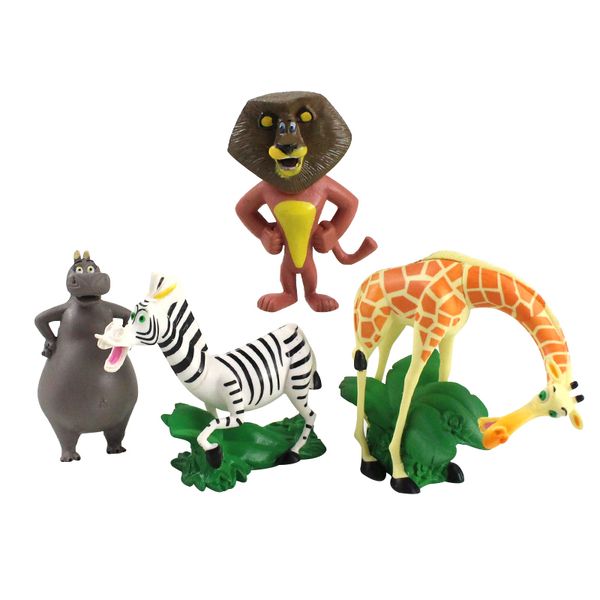 7-8cm 4pcs/lot figure toys lion alex zebra marty giraffe melman hippo gloria pvc animals model dolls
7-8cm 4pcs/lot figure toys lion alex zebra marty giraffe melman hippo gloria pvc animals model dolls