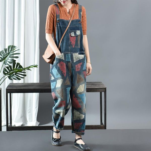women's jumpsuits & rompers 2021 spring autumn women retro loose casual denim overalls ladies pocket print all-match, Black;white
women's jumpsuits & rompers 2021 spring autumn women retro loose casual denim overalls ladies pocket print all-match, Black;white