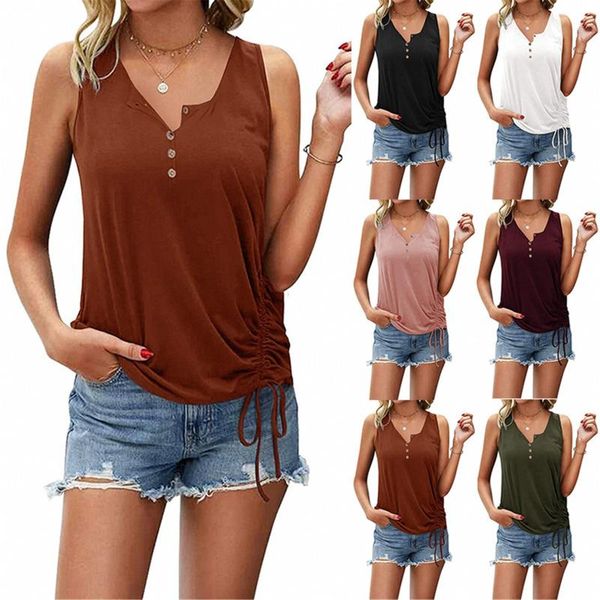 women's tanks & camis solid color casual single-breasted tank loose v neck sleeveless summer elegant y2k aesthetic vest blusas, White
women's tanks & camis solid color casual single-breasted tank loose v neck sleeveless summer elegant y2k aesthetic vest blusas, White