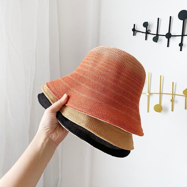 wide brim hats 5 colors double sided breathable bucket women thin summer sun protectors caps casual all match stripes street hat 56-58cm, Blue;gray
wide brim hats 5 colors double sided breathable bucket women thin summer sun protectors caps casual all match stripes street hat 56-58cm, Blue;gray