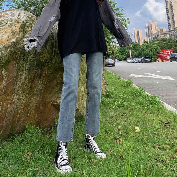 women's jeans 2021 spring and autumn high waist versatile slim loose wide leg straight pants, Blue
women's jeans 2021 spring and autumn high waist versatile slim loose wide leg straight pants, Blue
