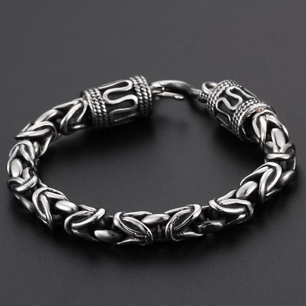 link, chain mature men's simple fashion retro pattern high-quality metal bracelet boy birthday gift christmas, Black
link, chain mature men's simple fashion retro pattern high-quality metal bracelet boy birthday gift christmas, Black