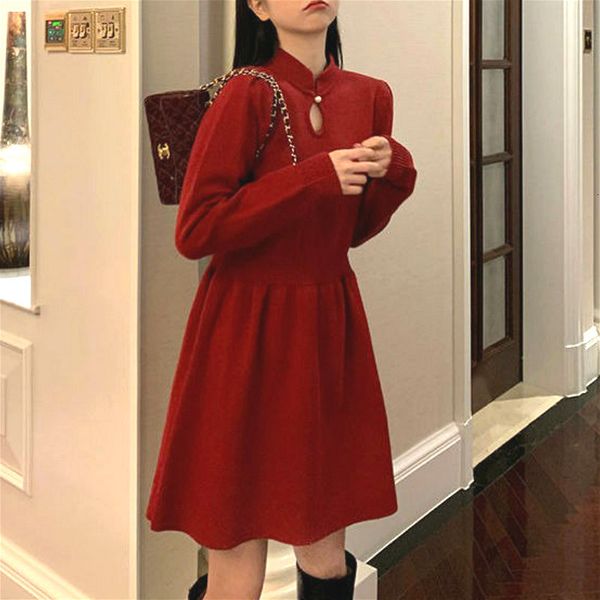 dresses knit one piece korean 2021 spring long sleeve party kawaii mini office elegant sweater vintage dress female, Black;gray
dresses knit one piece korean 2021 spring long sleeve party kawaii mini office elegant sweater vintage dress female, Black;gray