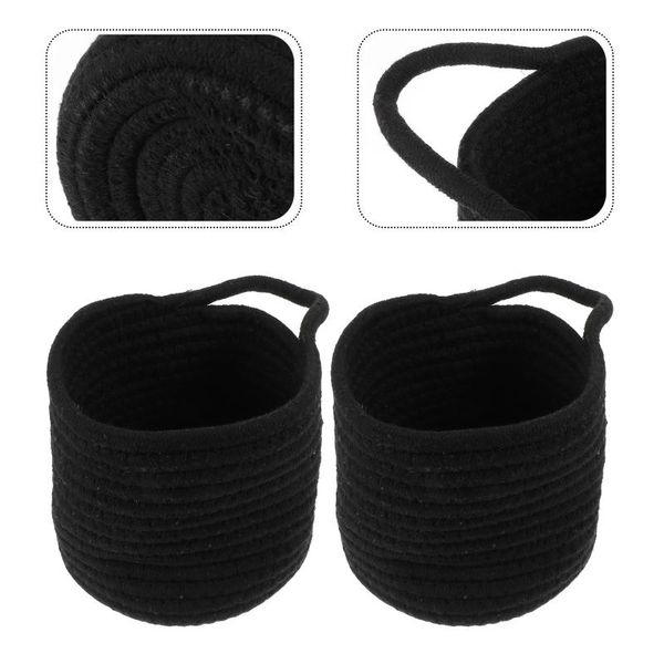 yarn 2pcs cotton rope kitchen basket bathroom cosmetic organizer deskpen box, Black;white
yarn 2pcs cotton rope kitchen basket bathroom cosmetic organizer deskpen box, Black;white