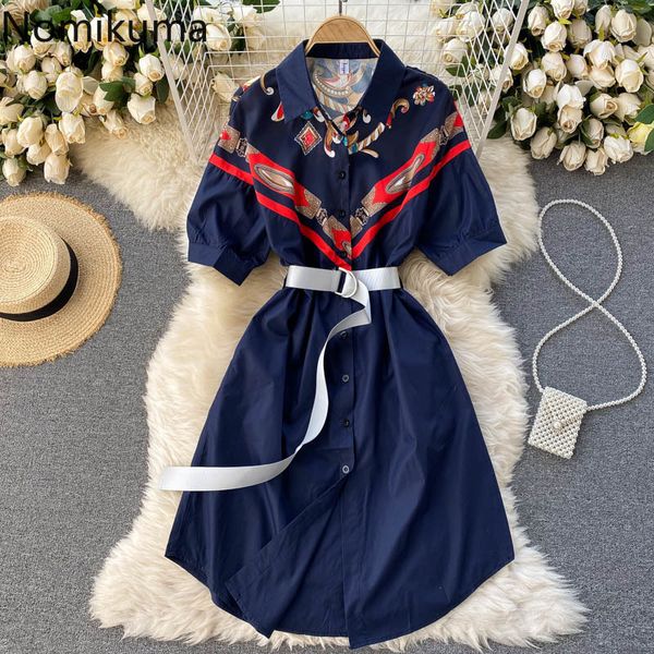 nomikuma vintage printing dresses short sleeve turn-down collar women dress belt slim waist elegant spring vestidos 6f200 210427, Black;gray
nomikuma vintage printing dresses short sleeve turn-down collar women dress belt slim waist elegant spring vestidos 6f200 210427, Black;gray