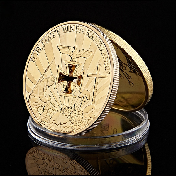 business souvenir metal coin wwi&wwii germany cross gold plated ich hatt einen kameraden challenge commemorative coins collection
business souvenir metal coin wwi&wwii germany cross gold plated ich hatt einen kameraden challenge commemorative coins collection