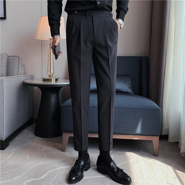 men's suits & blazers 2021 man naples pants high waist business thin drape casual korean pencil trendy straight trousers, White;black
men's suits & blazers 2021 man naples pants high waist business thin drape casual korean pencil trendy straight trousers, White;black