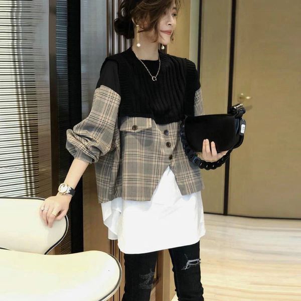 women's blouses & shirts foreign-style shirt , long korean wool sweater with sewing, two pieces idru, White
women's blouses & shirts foreign-style shirt , long korean wool sweater with sewing, two pieces idru, White