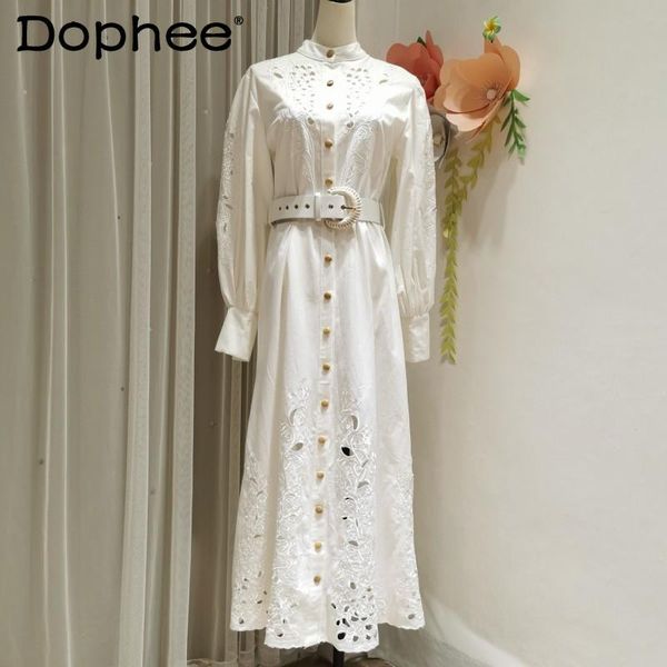 casual dresses korean spring autumn hollow embroidered white dress retro puff long sleeve single-breasted vacation maxi for women, Black;gray
casual dresses korean spring autumn hollow embroidered white dress retro puff long sleeve single-breasted vacation maxi for women, Black;gray